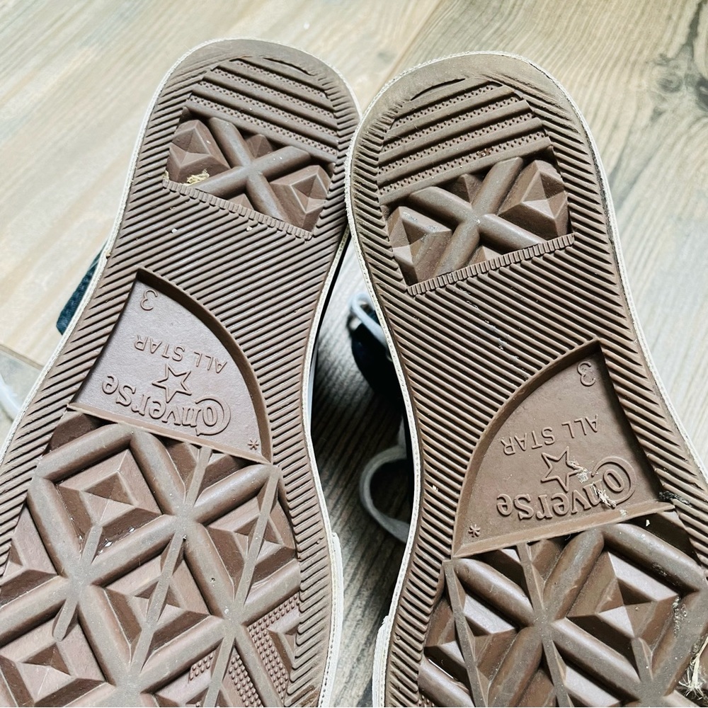 Women’s black platform All Star Converse hi tops, SZ 5 - Picture 6 of 9